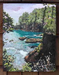 „Cape Flattery I“ (2023) von Carrie Goller, Gemälde in Öl und Kaltwachs, Landschaft