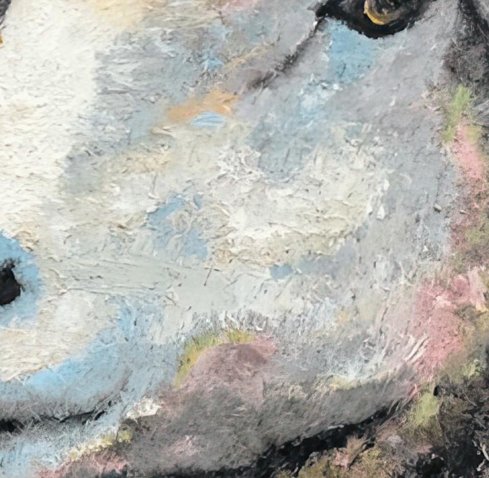 „Guinness“ (2023) von Carrie Goller, Originales Enkaustikgemälde in Öl und Kaltwachs im Angebot 1