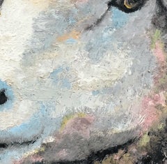 "Guinness" (2023) de Carrie Goller, Pintura original al óleo y encáustica a la cera fría