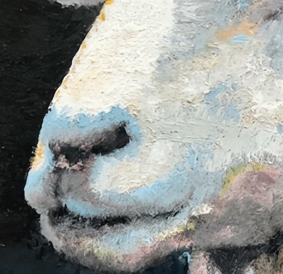 „Guinness“ (2023) von Carrie Goller, Originales Enkaustikgemälde in Öl und Kaltwachs im Angebot 4