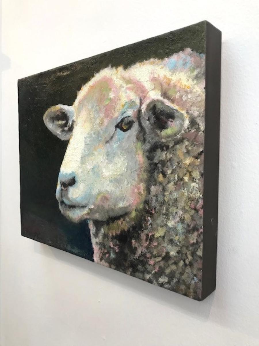 „Guinness“ (2023) von Carrie Goller, Originales Enkaustikgemälde in Öl und Kaltwachs im Angebot 7
