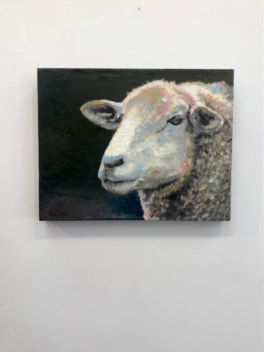 „Guinness“ (2023) von Carrie Goller, Originales Enkaustikgemälde in Öl und Kaltwachs im Angebot 8