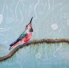 "Maestro" (2023) di Carrie Goller, dipinto a olio originale di uccello