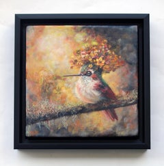 Marigold Floriferous, Surrealist Oil on Canvas, Original 25 x 24 Art