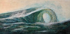 "Pacifica XVIII" de Carrie Goller, Pintura Encáustica/Medios Mixtos, Ola del Océano
