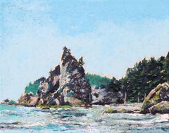 "Rialto Beach II, WA" de Carrie Goller, Pintura al óleo y a la cera fría, Paisaje