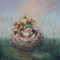 „TLC“ (2024) von Carrie Goller, Original-Ölgemälde auf Leinenplatte