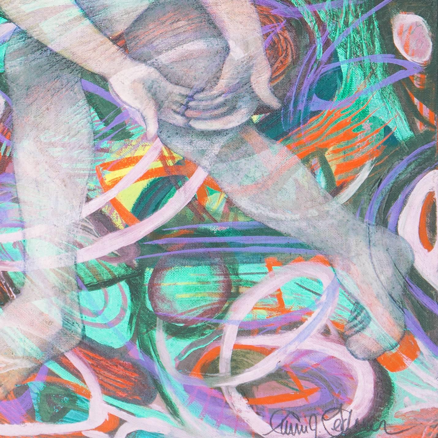 « Man In Motion », figure moderniste encadrée, artiste femme, SFMOMA, Oakland Museum en vente 2