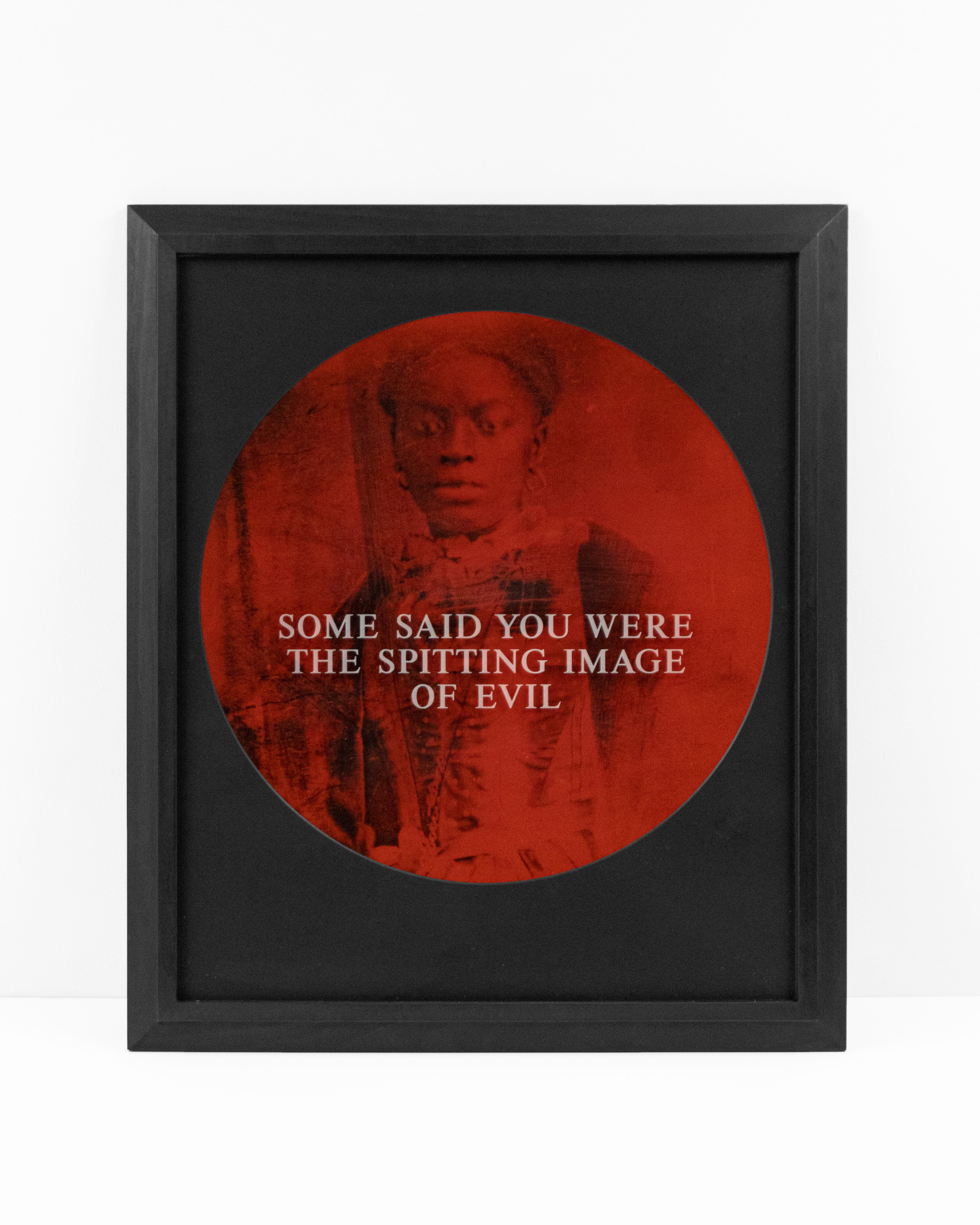 Some Said You Were the Spitting Image of Evil - Photograph by Carrie Mae Weems