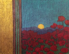 Plentiful Vist with Poppies, Painting, Acrylic on Canvas