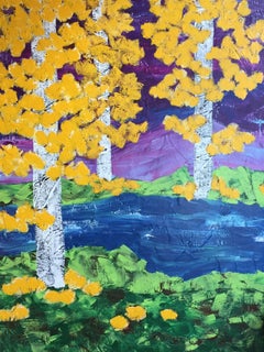 Streamside Mountain Memories, Painting, Acrylic on Canvas