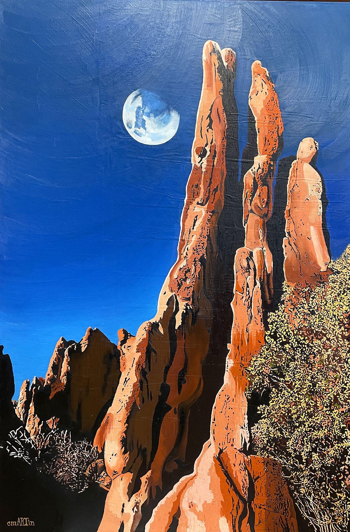 Drei Gnade, Gemälde, Öl auf Leinwand – Painting von Carrie Martin