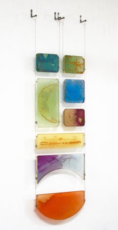 Carrie McGee - Luna - multicolor hanging wall sculpture
