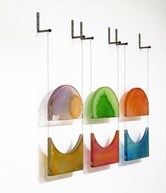 Carrie McGee - To Be Real - multicolor hanging wall sculpture