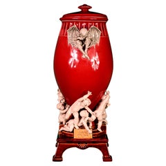 CARRIER-BELLEUSE and CHOISY LE ROI Manufacture, "Sauve qui peut" Vase