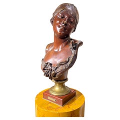 Carrier-Belleuse Bronze Bust of Female
