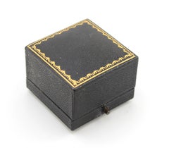 Carrington & Co Antique Victorian Leather and Velvet Ring Box, 1890's