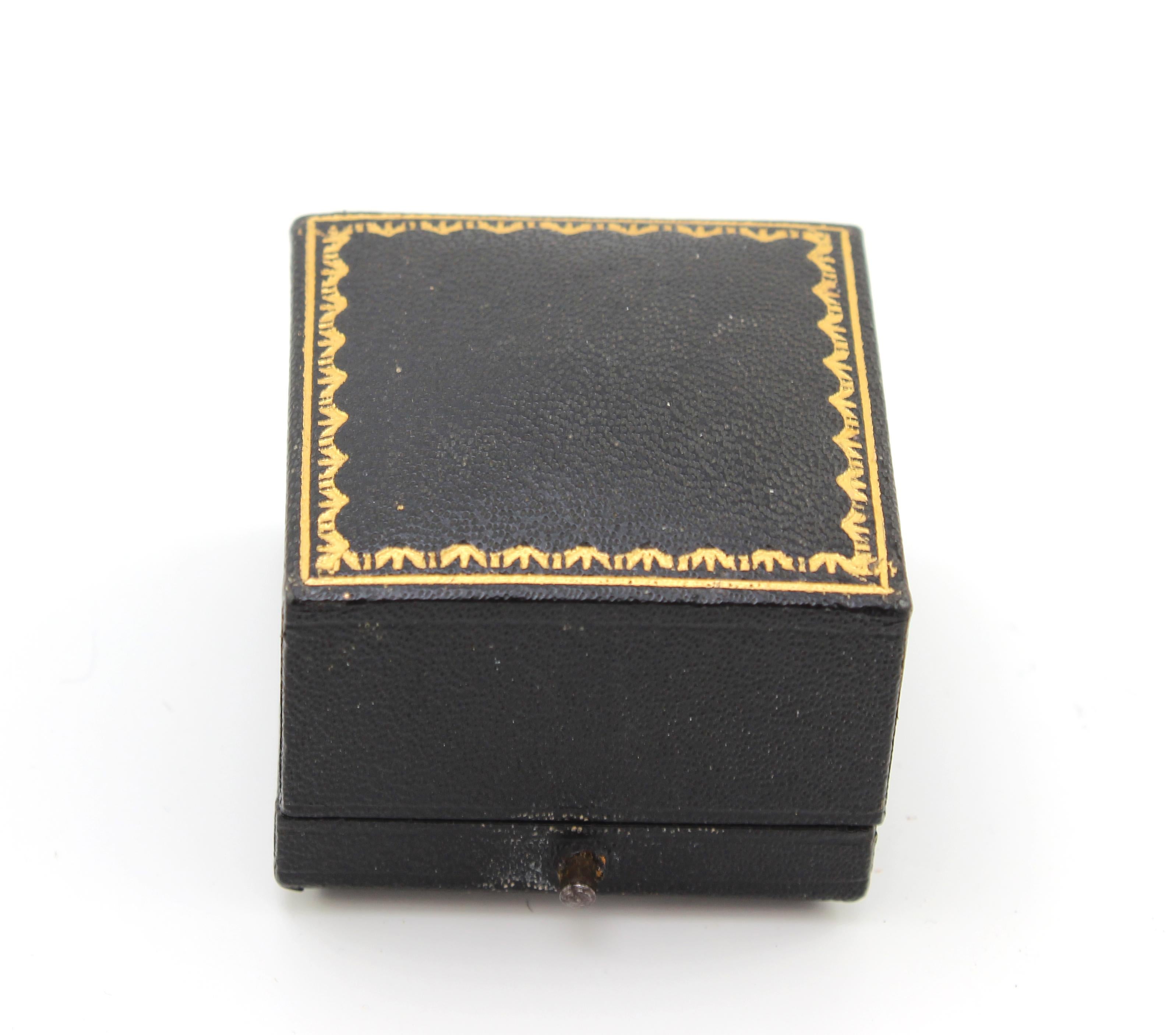 antique leather ring box