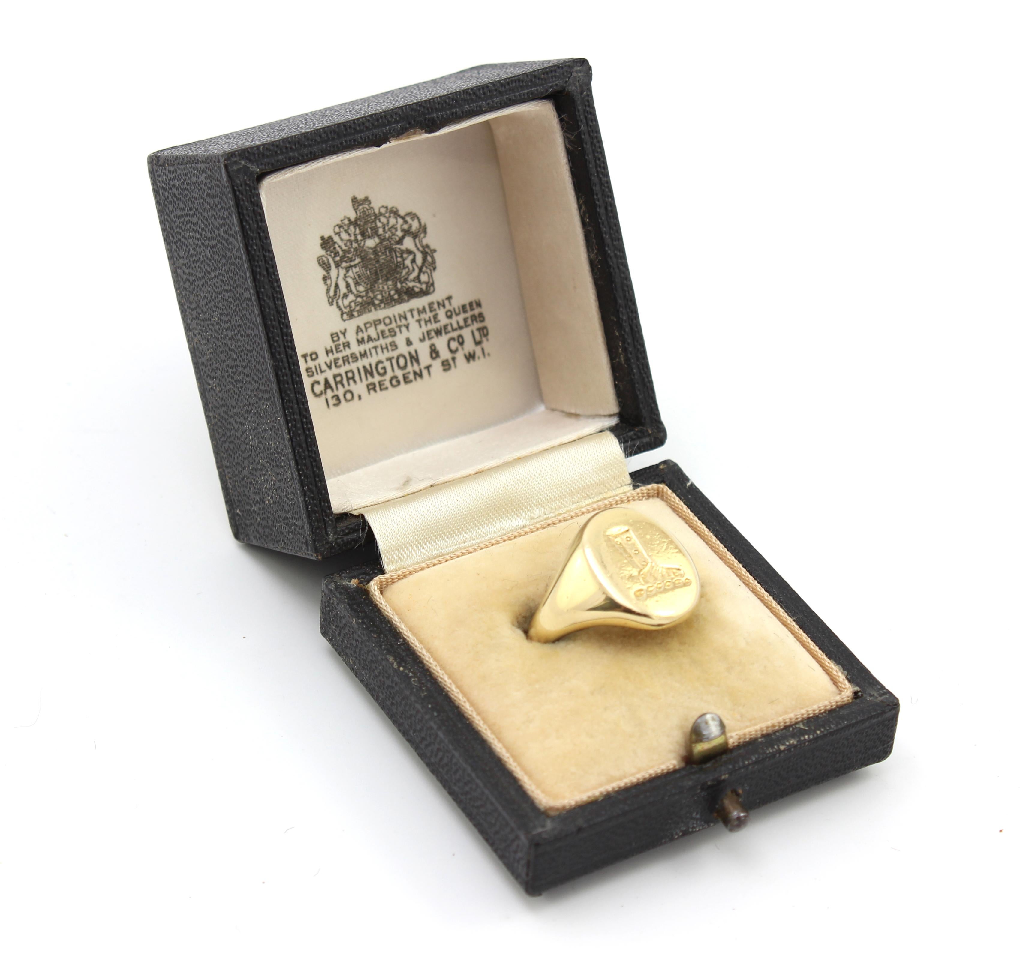 Late 19th Century Carrington & Co Antique Victorian Leather and Velvet Ring Box, 1890's