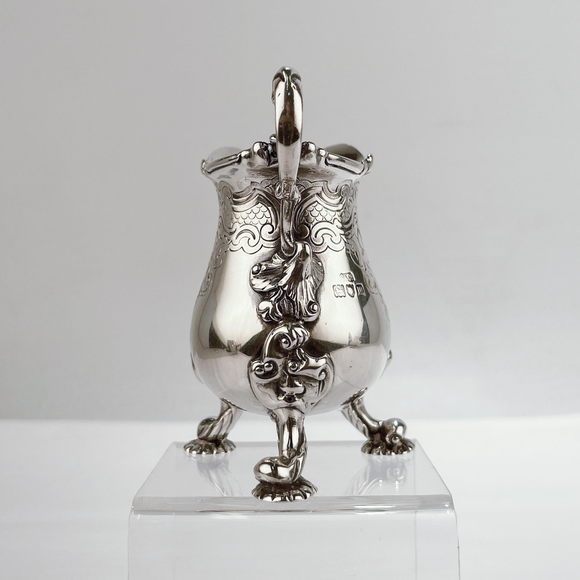 Carrington & Co. Rococo or George II Style Sterling Silver Cream Pitcher In Good Condition For Sale In Philadelphia, PA