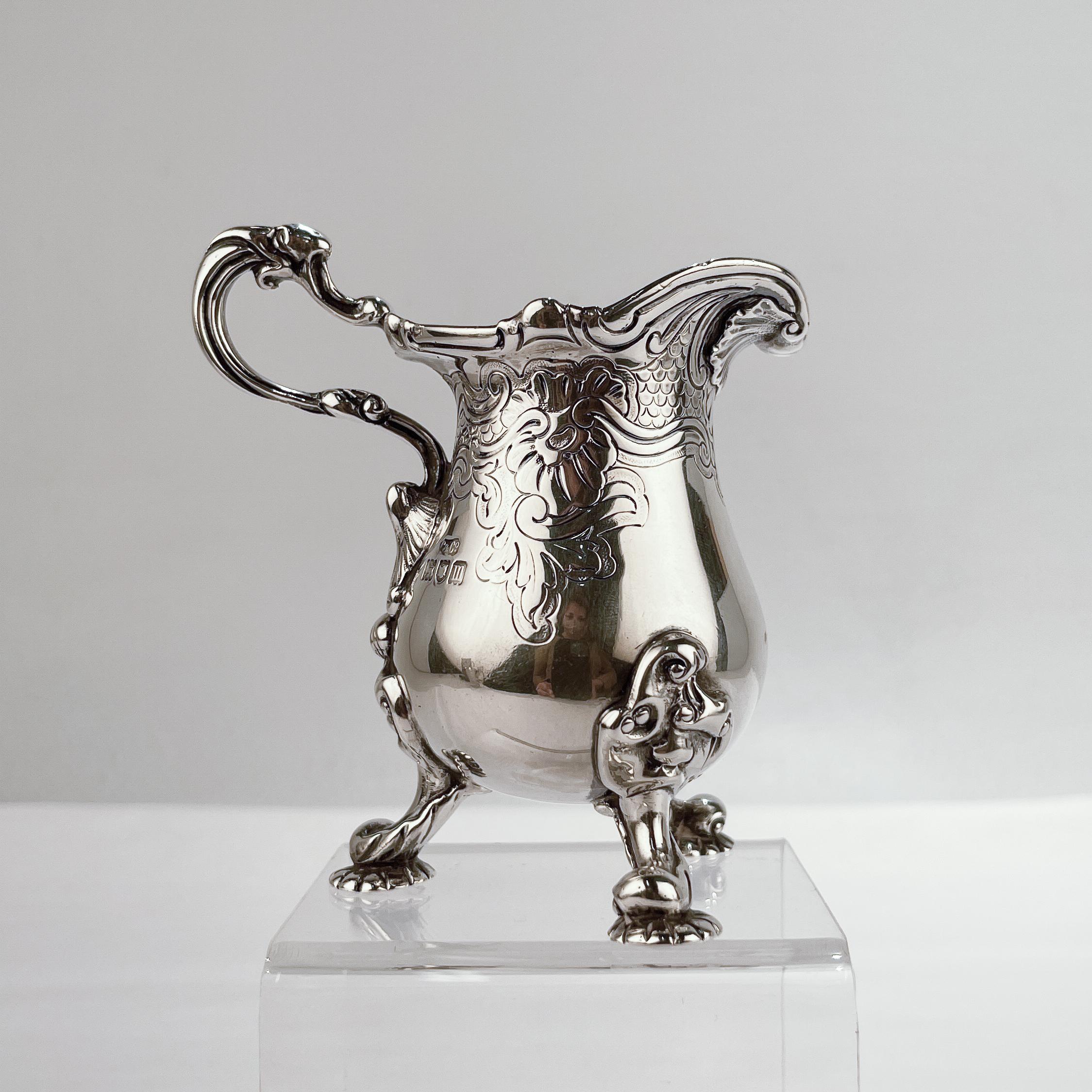 Carrington & Co. Rococo or George II Style Sterling Silver Cream Pitcher For Sale 2