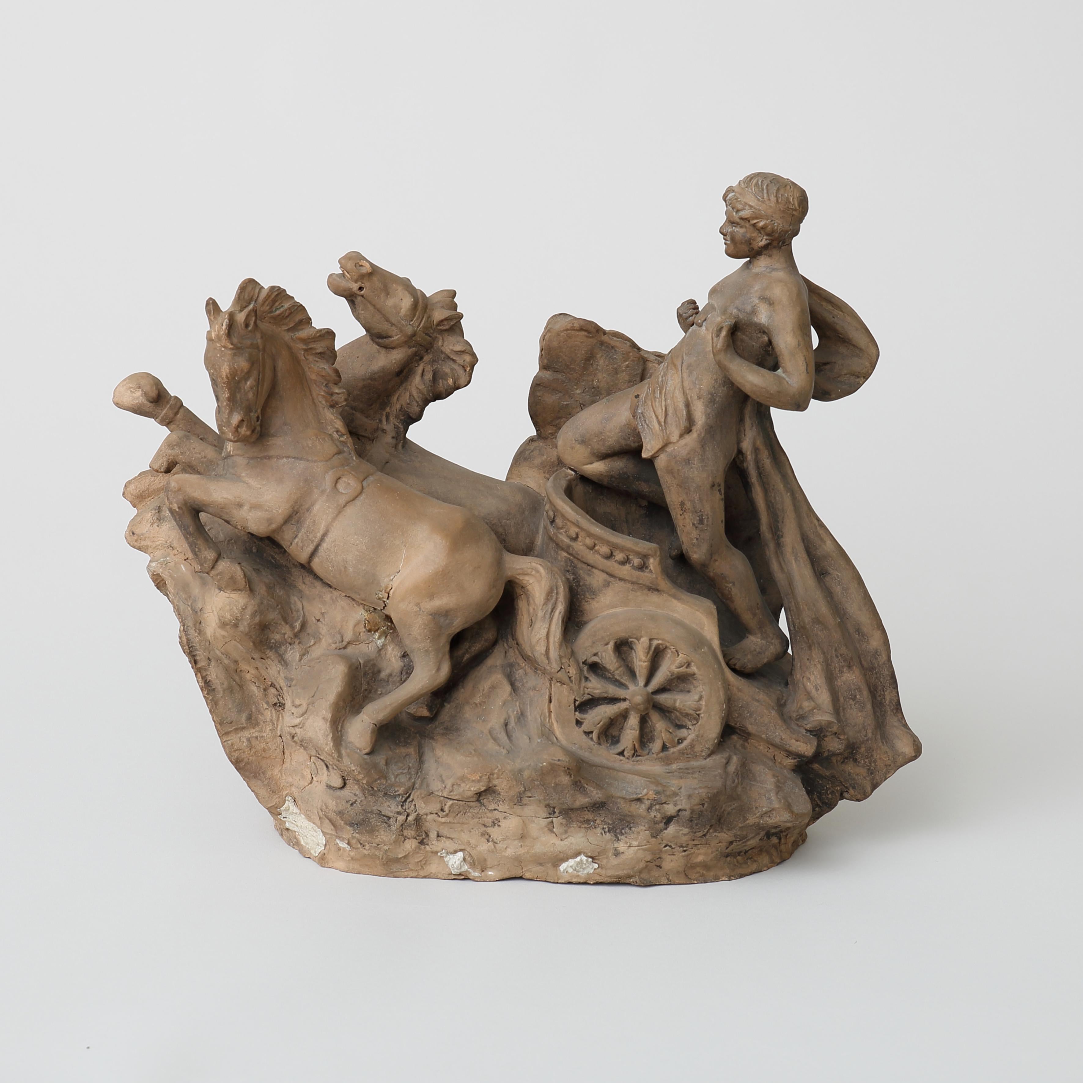 Terra cotta sculpture from a Roman palazzo (Italy) - ca.1900
Wear consistent with age (such as light cracks and some chips, but overall still in quite good condition)