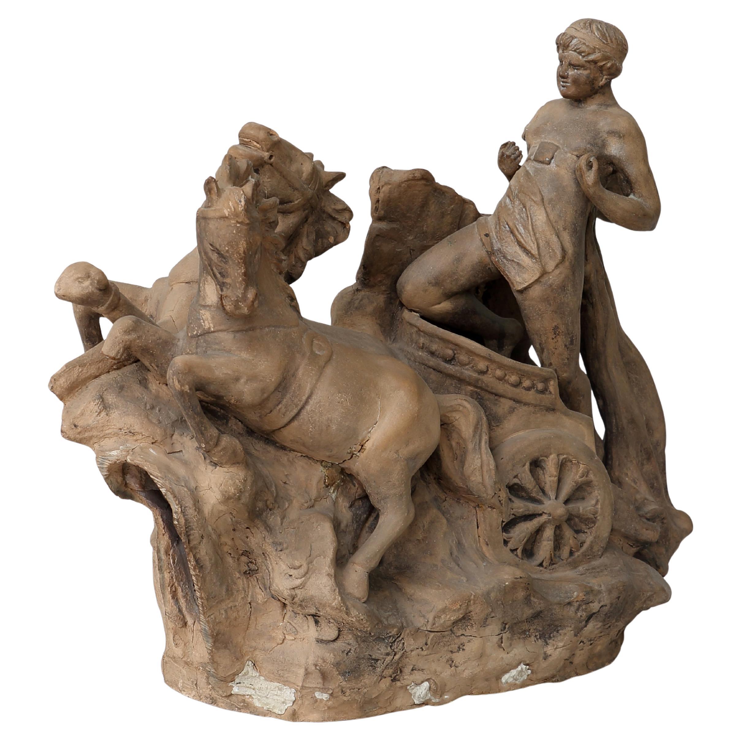 Carro del Sole terracotta sculpture (approx 1900)
