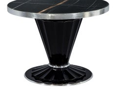 Carrocel Custom Art Deco Style Marble-Top Foyer Hall Table