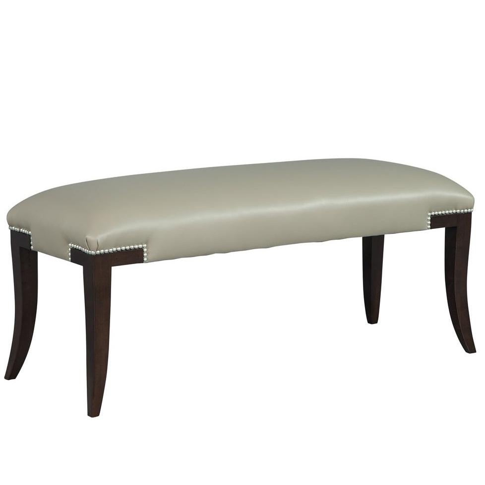 Carrocel Custom Leather Sabre Leg Studded Bench