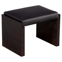 Carrocel Custom Oak Black Leather Tapas Bench