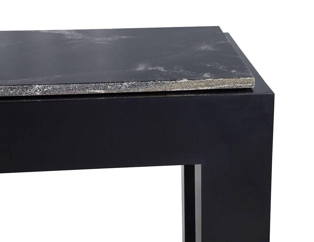 Carrocel Custom Parsons Style Modern Marble-Top Console In Excellent Condition In North York, ON