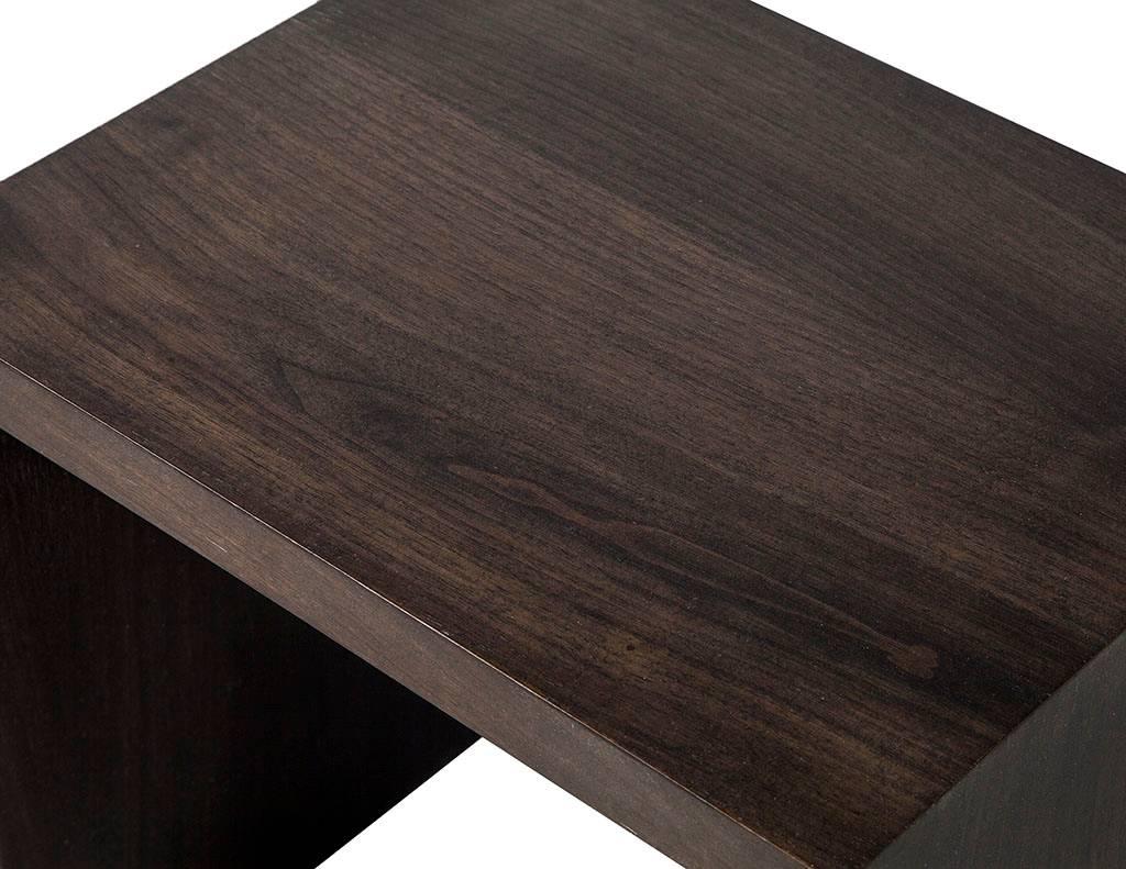 Carrocel Custom Walnut Console Table with Stool Set In New Condition For Sale In North York, ON