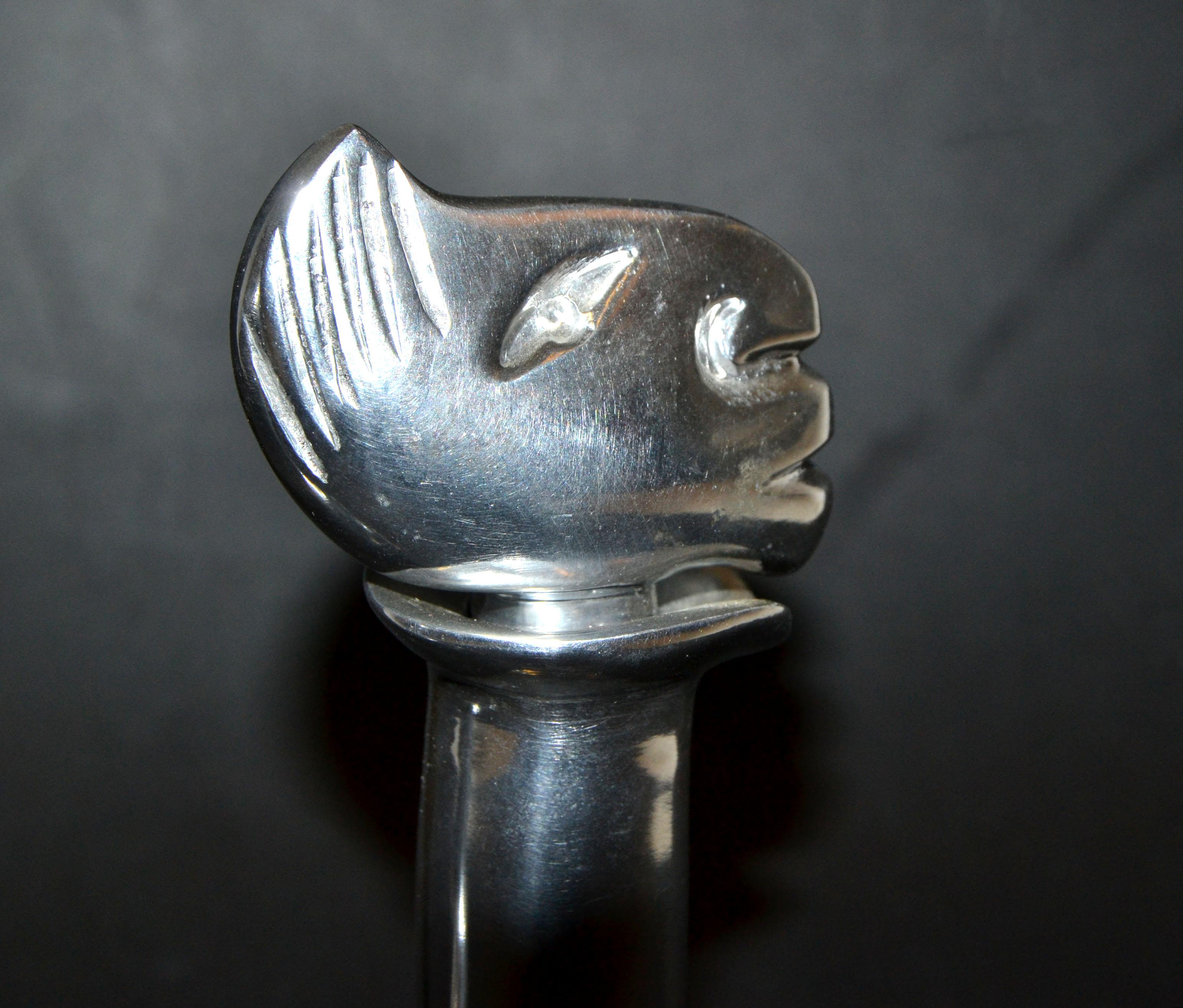 Carrol Boyes Man & Women Collectible 2 Aluminum Bottle & Stopper Vessel Barware  In Good Condition For Sale In Miami, FL