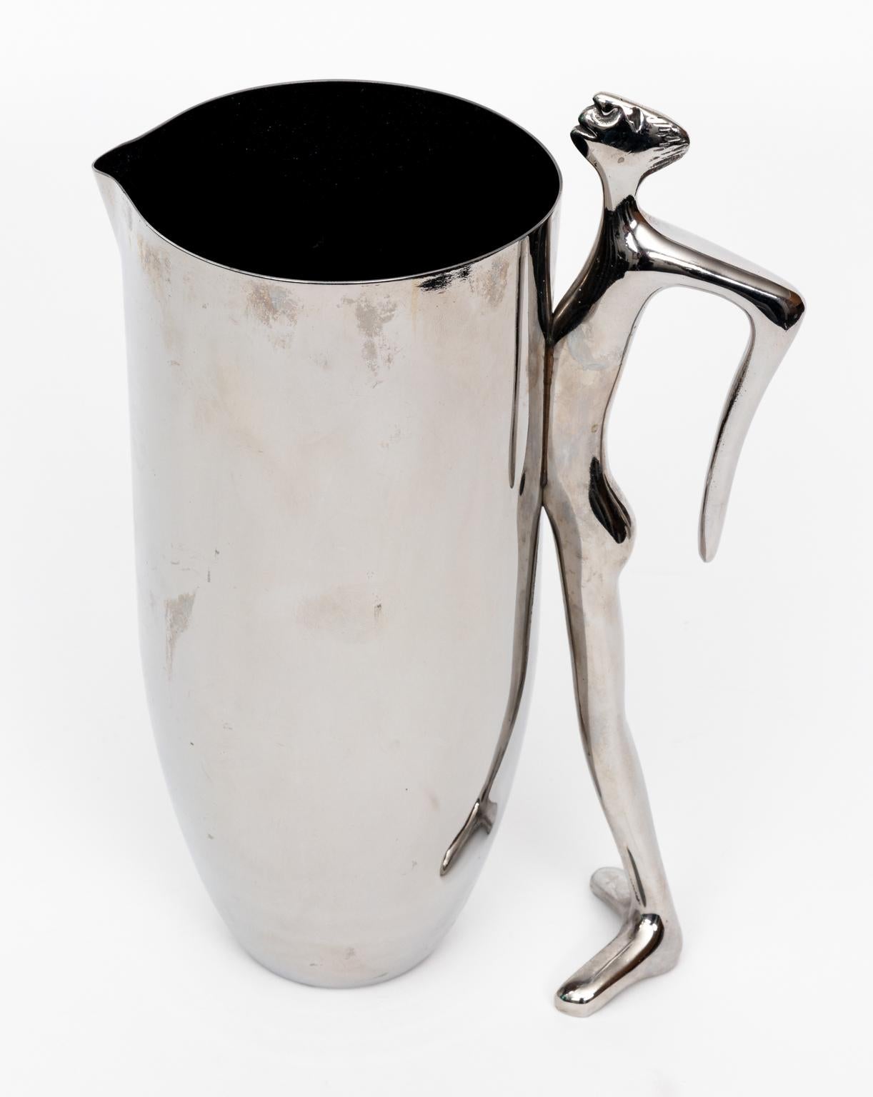 Modern Carrol Boyes Pitcher Vase with Sculptural Handle