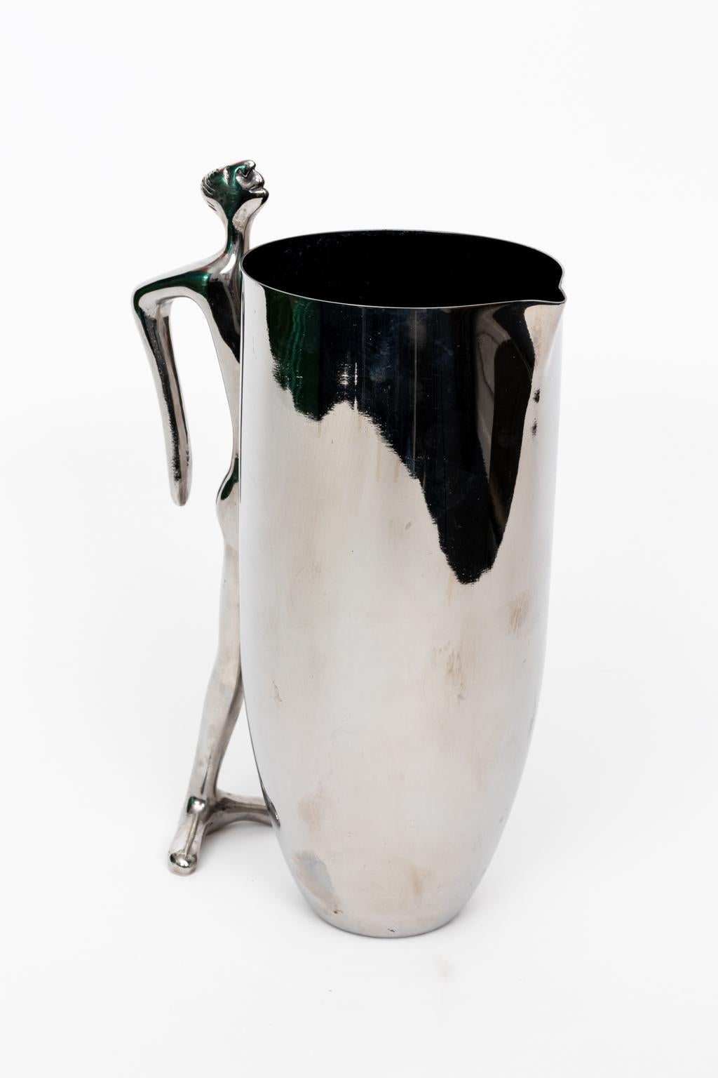 Late 20th Century Carrol Boyes Pitcher Vase with Sculptural Handle