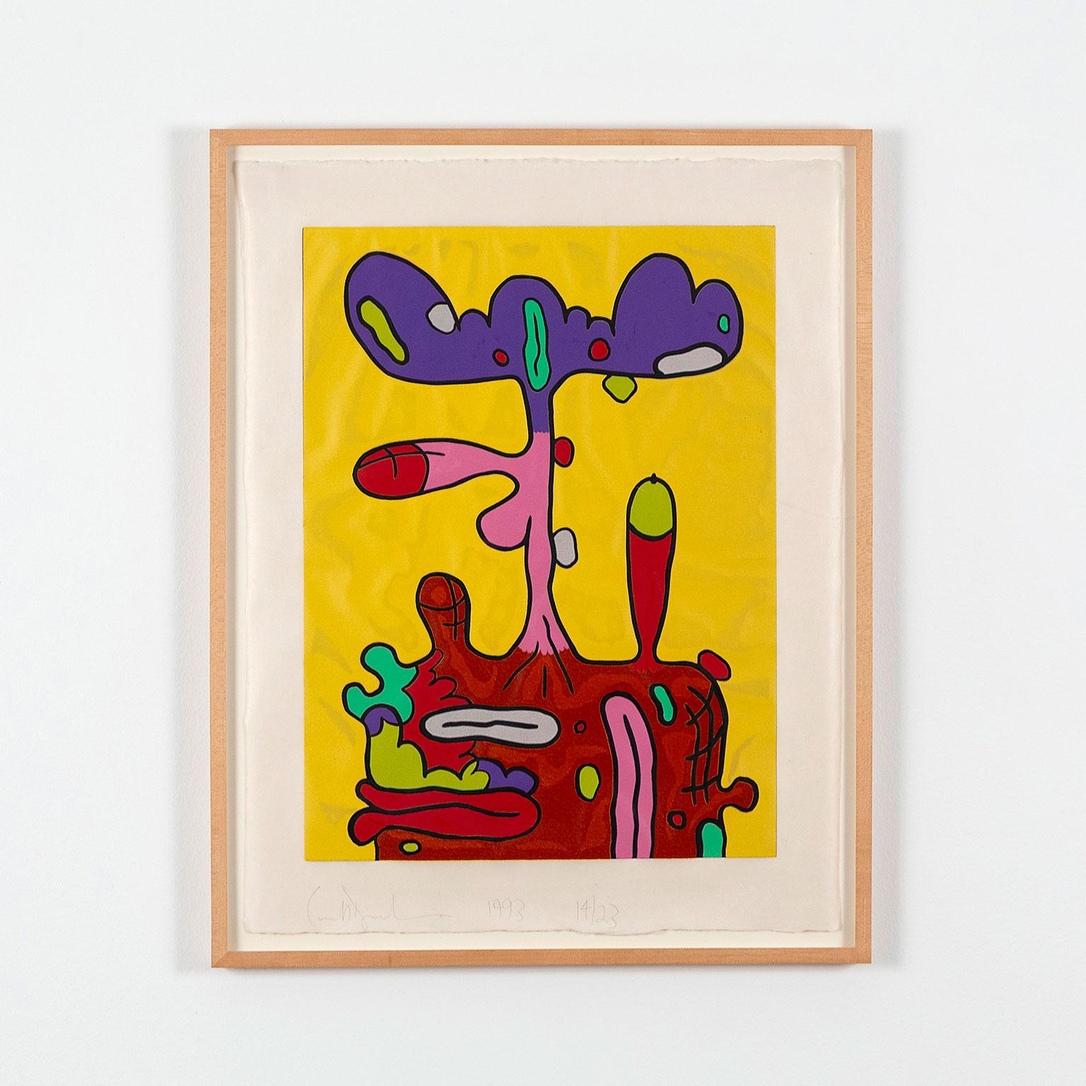 Carroll Dunham Abstract Print - Nine Color Reduction