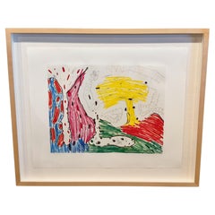 Carroll Dunham Aguafuerte coloreado I, Firmado y numerado