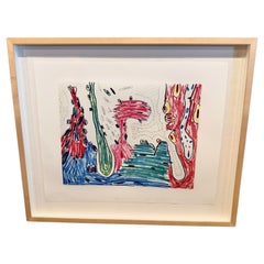 Carroll Dunham Colored Etching III, Signed and Numbered