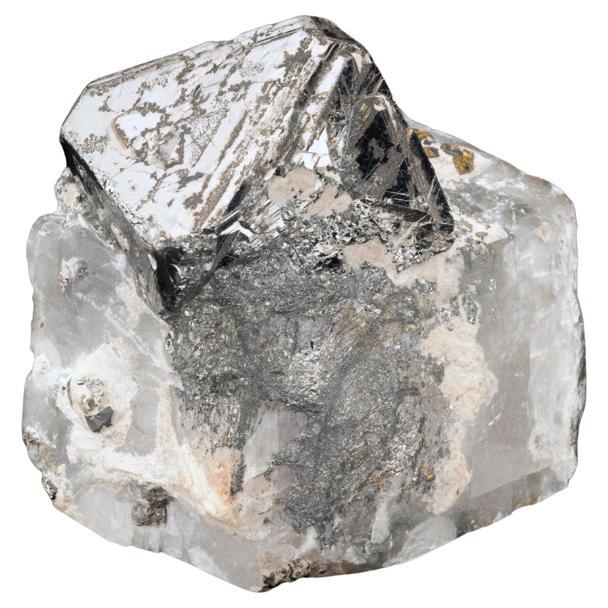 Carrollite sur calcite avec calcopyrite en vente