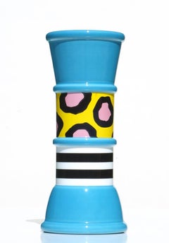 Vase en céramique Carrot de Nathalie du Pasquier par Sarri, design Memphis, années 1980