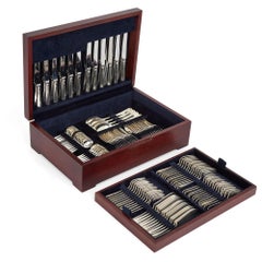 Carrs of Sheffield Sterling Silver 12-Place Canteen (124 Pieces)