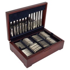 Carrs of Sheffield Sterling Silver 12-Place Canteen (124 Pieces)