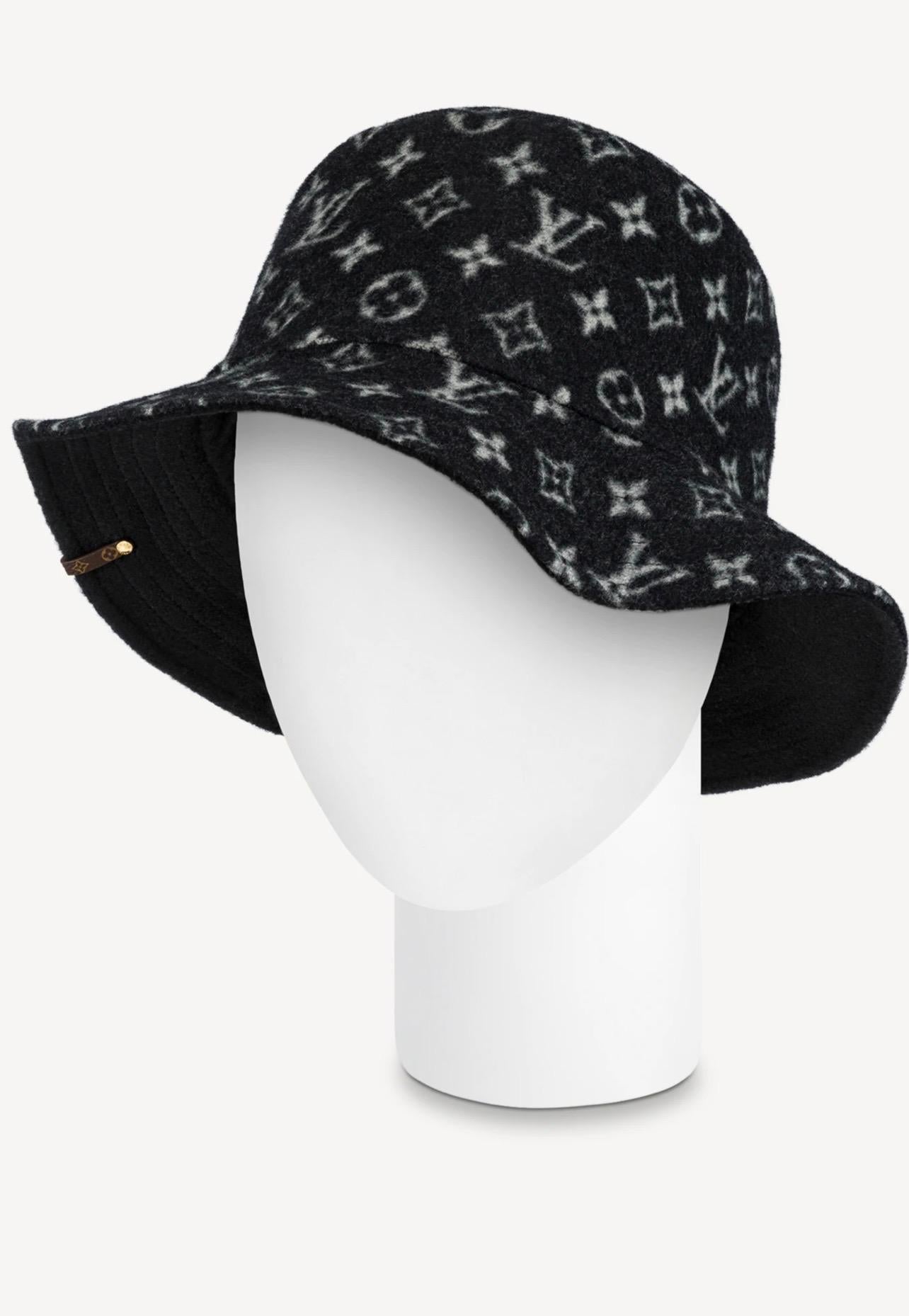 black wool bucket hat