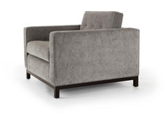 Carson Chair-Wood Base, Pull Tufting, Loose Seat & Back cushion, Arm chair, Legs