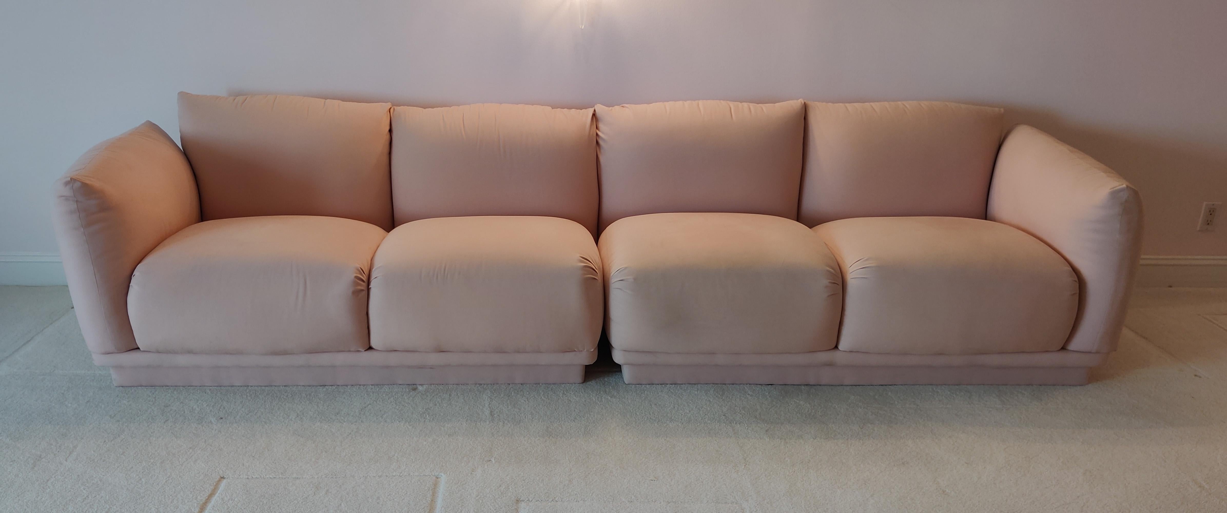 Carsons 5-Piece Divano e Tavolo Set Soggiorno Tappezzeria Rosa e Vetro Fumé 8