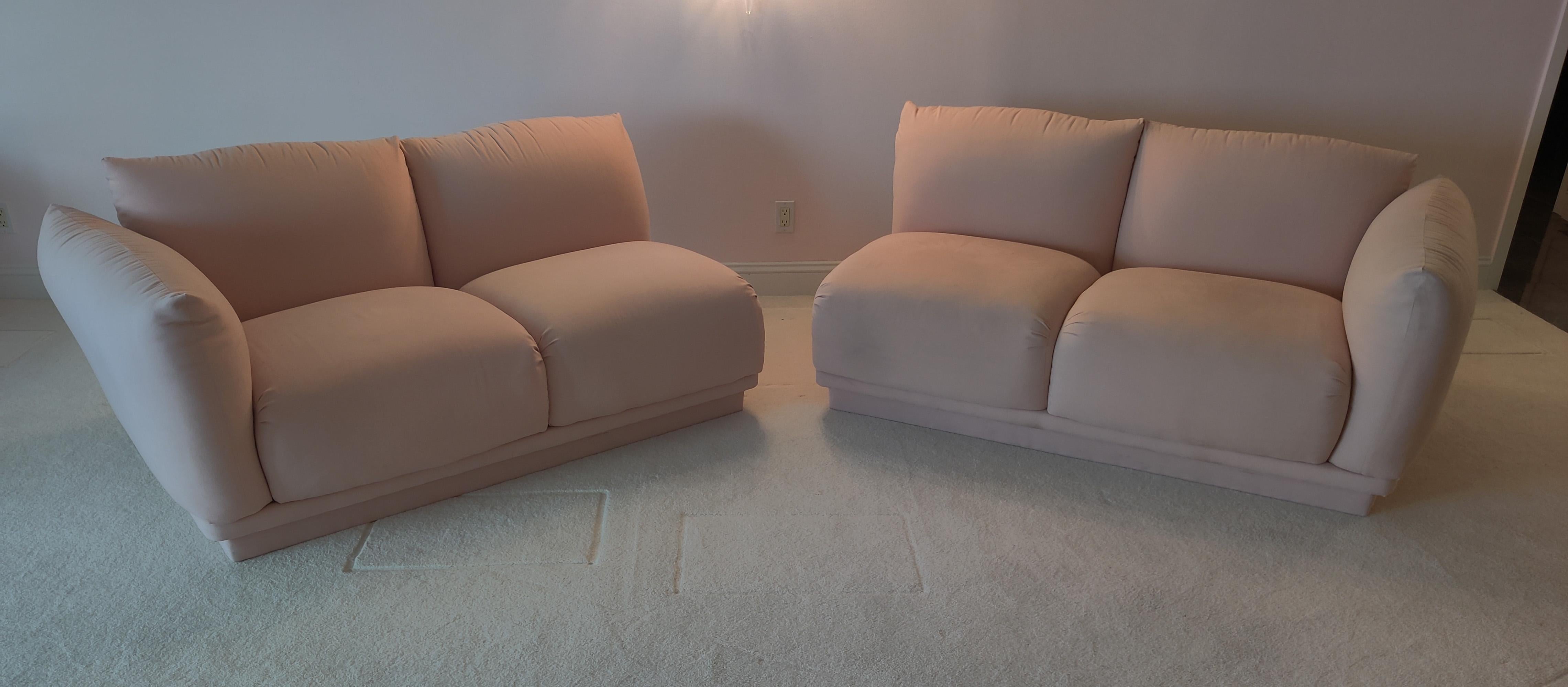 Carsons 5-Piece Divano e Tavolo Set Soggiorno Tappezzeria Rosa e Vetro Fumé 9
