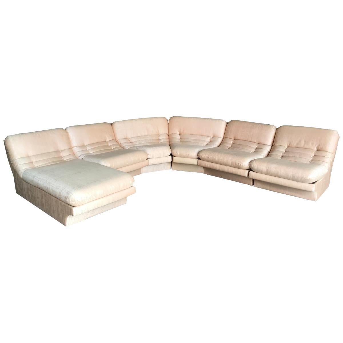 Carson's Six Piece Midcentury Sectional with Lounge Chaise