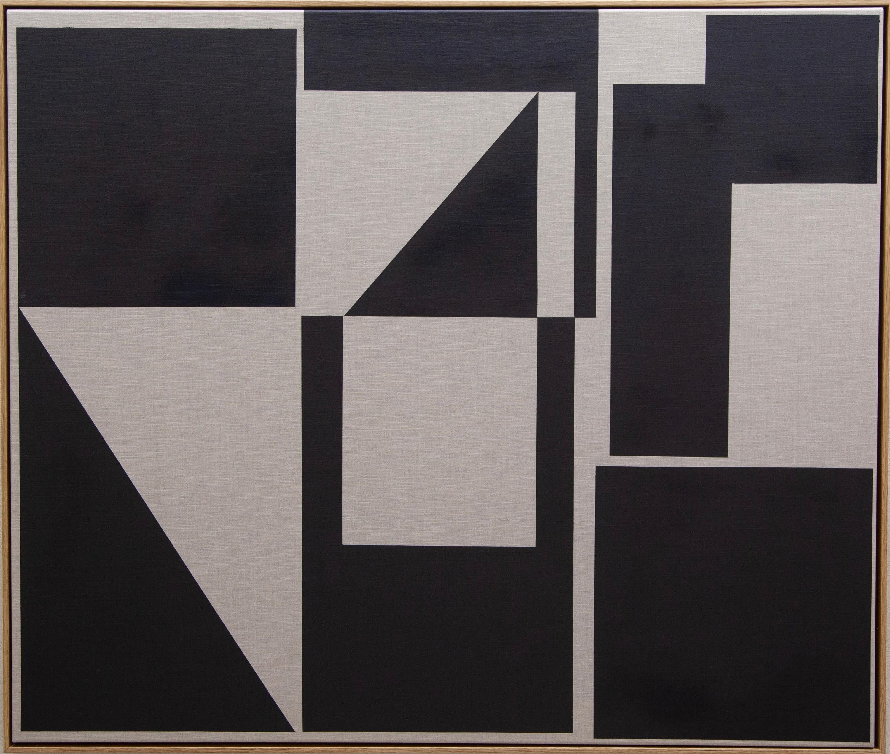 ABSTRACTO Nueva obra de arte en blanco y negro Geometría Artista contemporáneo Carsten Beck en venta 3