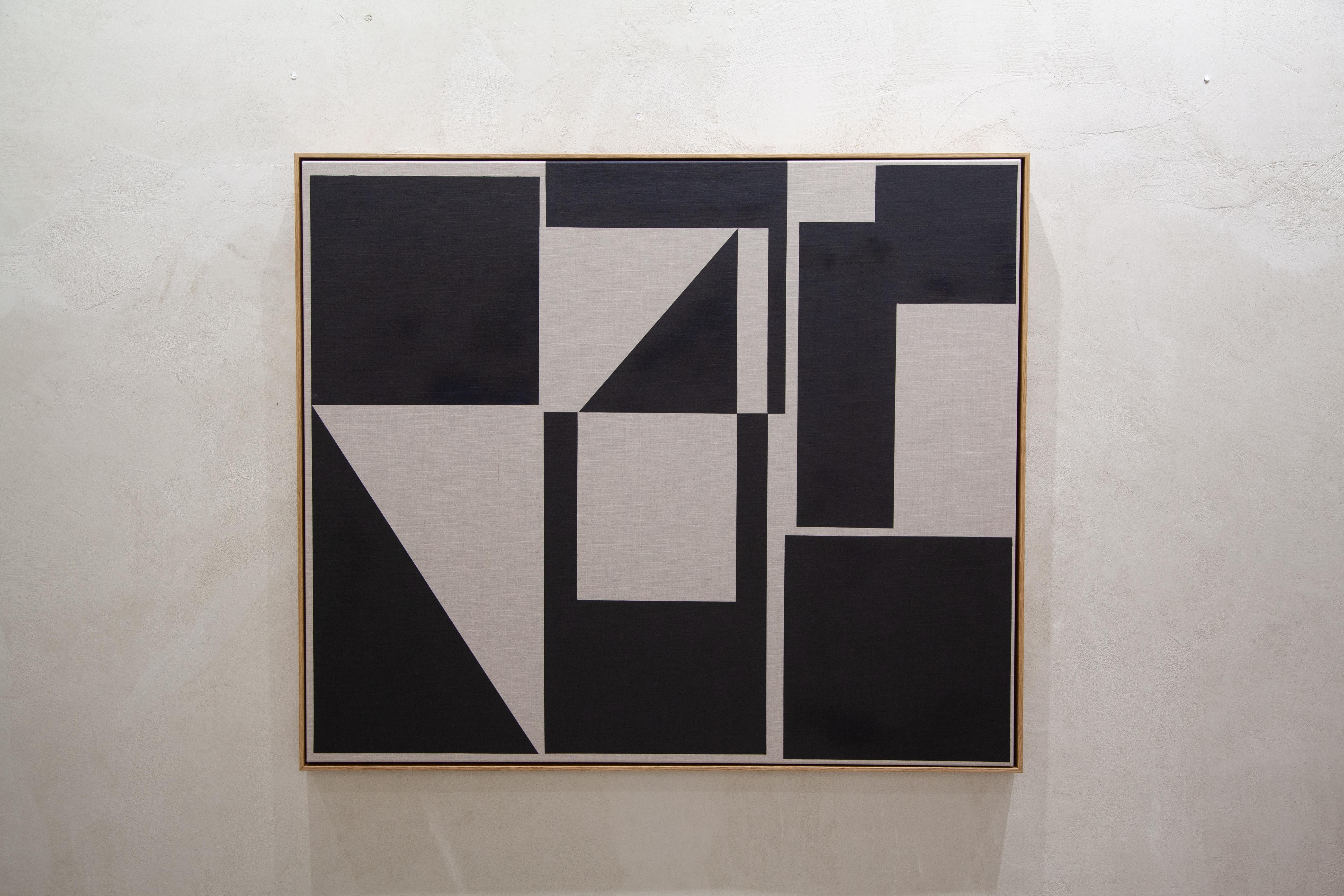 ABSTRACTO Nueva obra de arte en blanco y negro Geometría Artista contemporáneo Carsten Beck en venta 4