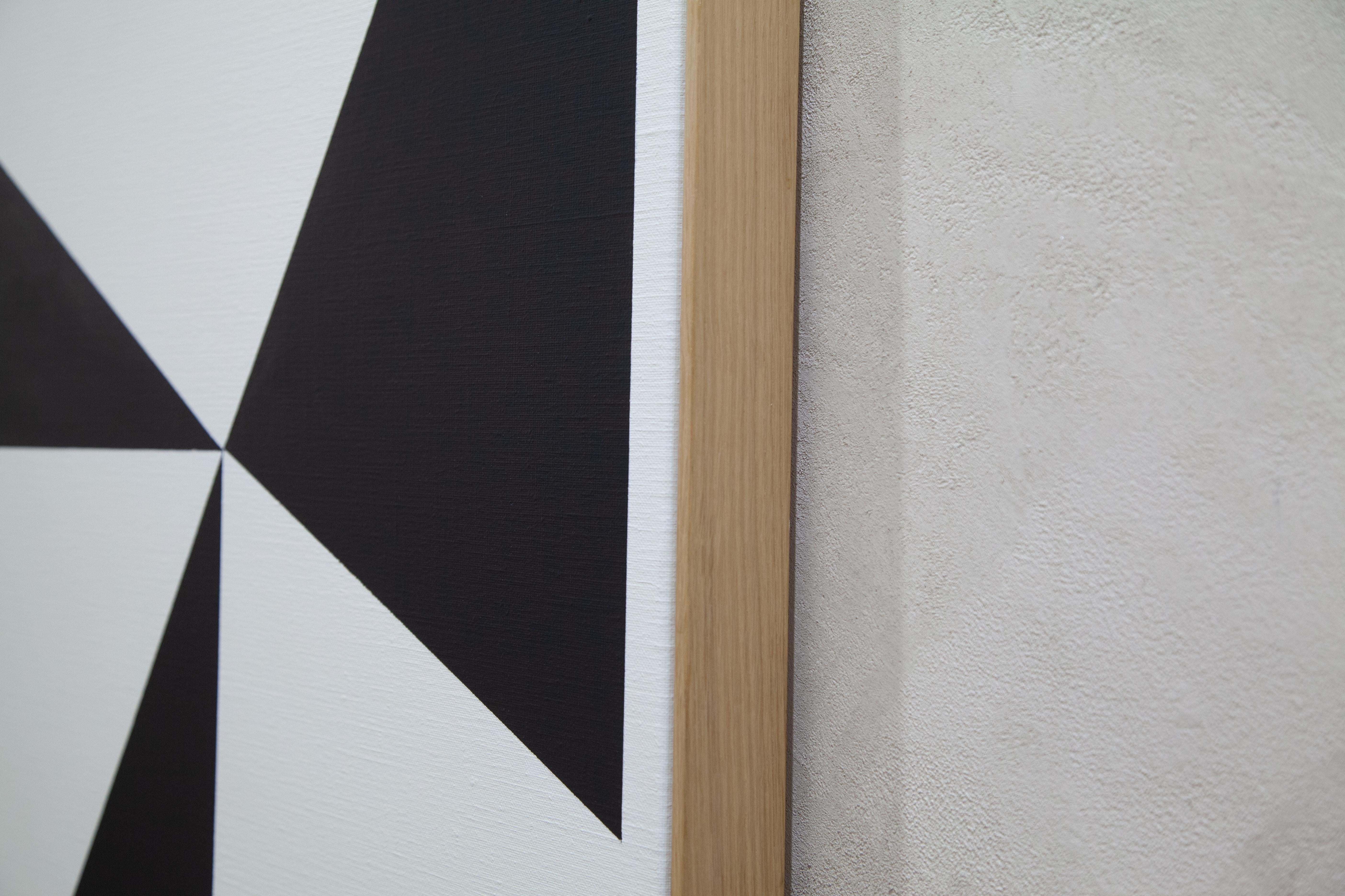 ABSTRACTO Nueva Obra de Arte Geometría Blanco Negro Artista Contemporáneo Carsten Beck 2024 en venta 1